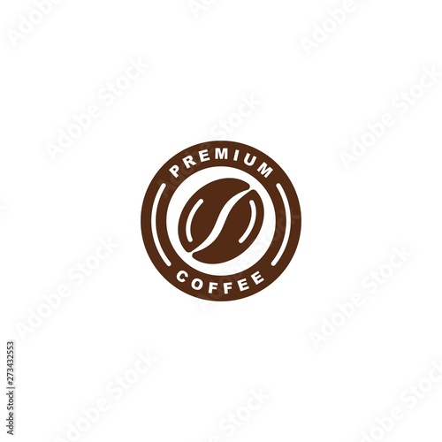 Premium quality coffee, best product. Vector logo icon template
