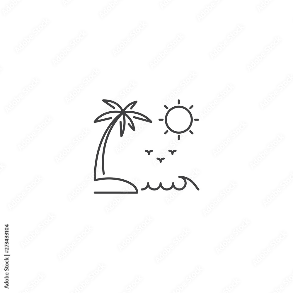 Summer holiday.Vector logo icon template