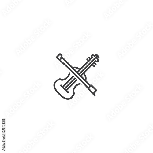 Viola music instrument icon vector
