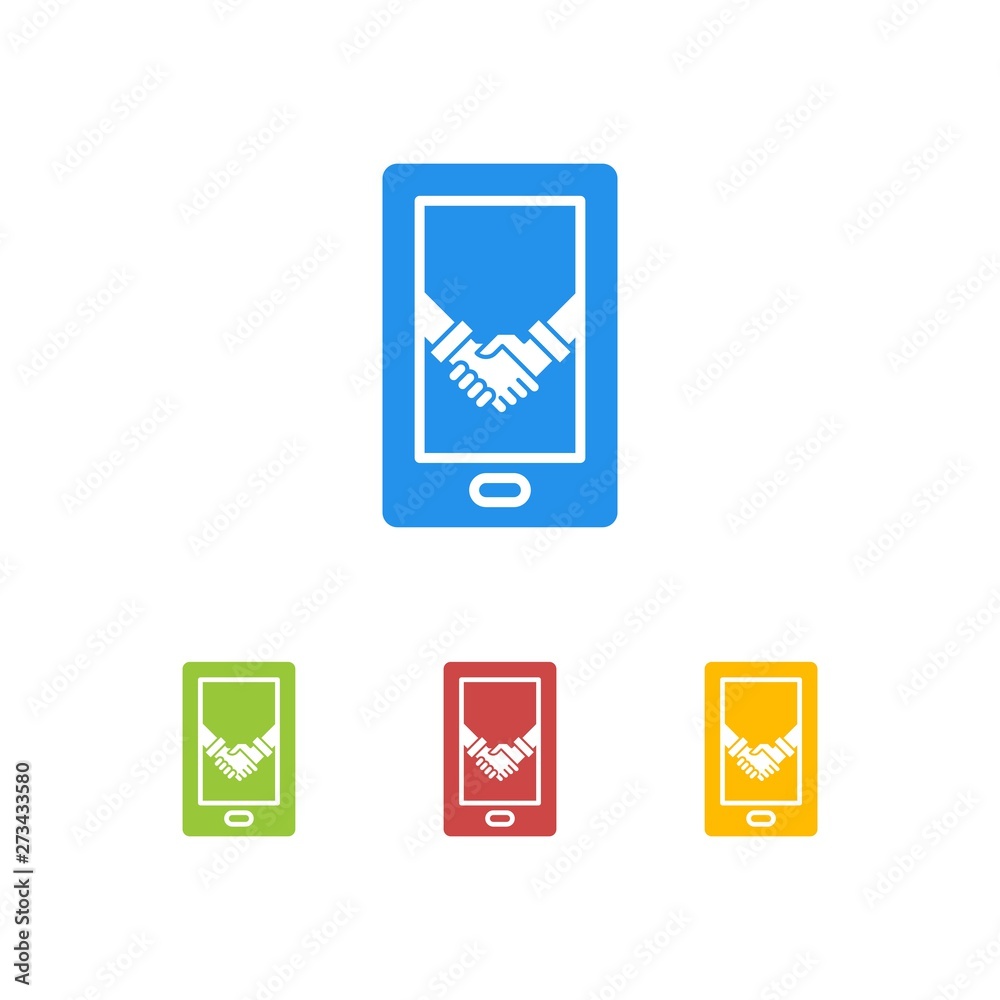 Online digital deal. Vector logo icon template Online digital deal. Vector logo icon template
