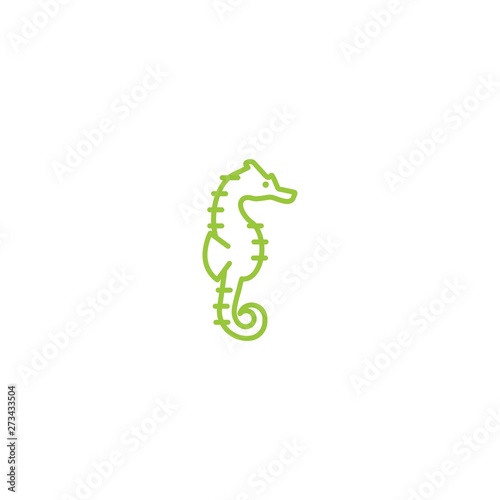 Seahorse, sea animal vector logo icon template 2