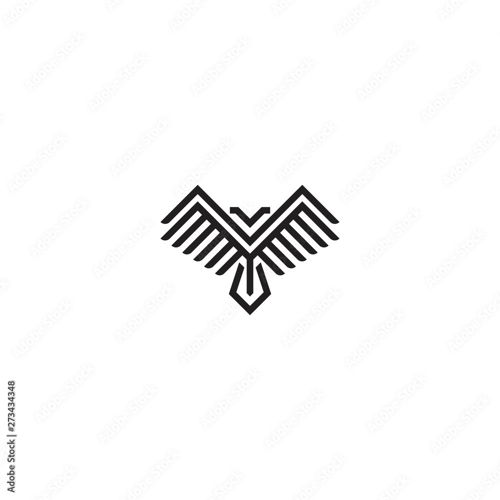 Abstract bird line. Vector logo icon template 3 Abstract bird line. Vector logo icon template 3