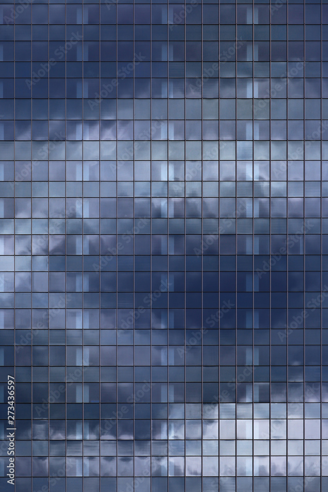 modern office building elevation. glass curtain wall repeating pattern