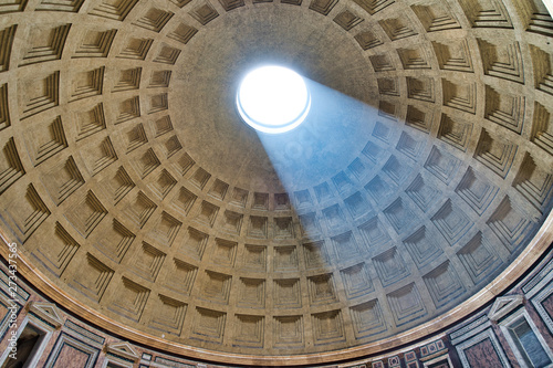 Best places in Rome, Pantheon ceiling, Italy