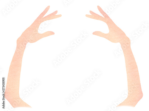 抱える手 つかむ両手 指先と手のポーズ 抱え込む Stock Illustration Adobe Stock