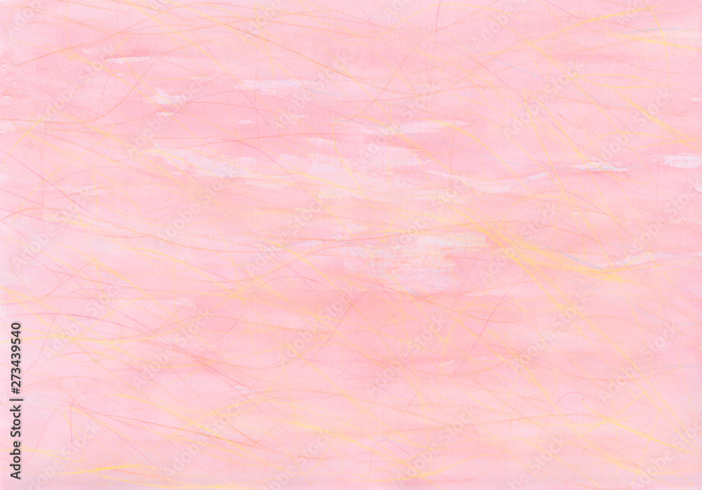 Fototapeta premium 水彩絵の具で描いたピンク色のアナログ背景
