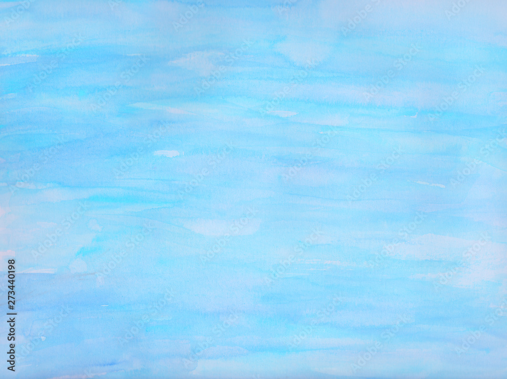 流れる水面 水彩絵の具の水色背景 Stock Illustration Adobe Stock