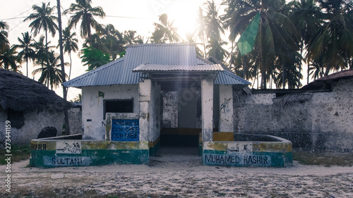 Delapidated old house on Zanzibar photo