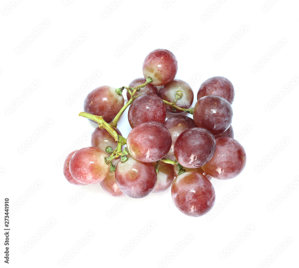 Fototapeta premium red grapes isolated on white background