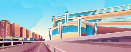 cityscape road bridges