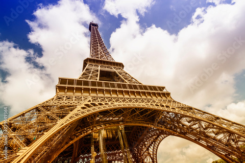 Beautiful view of Eiffel tower in Paris