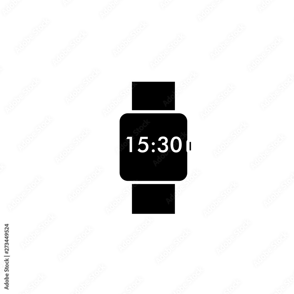 Smartwatch wearable computer accessory for timekeepnig and basic tasks wristwatch realistic black vector illustration Smartwatch wearable computer accessory for timekeepnig and basic tasks wristwatch realistic black vector illustration