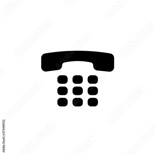 phone dialpad layout simple black vector icon