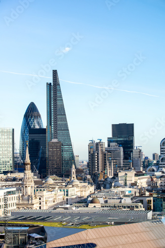 London Skyline, aerial view