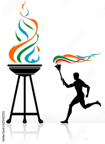 Lighting Torch Sports Blazing