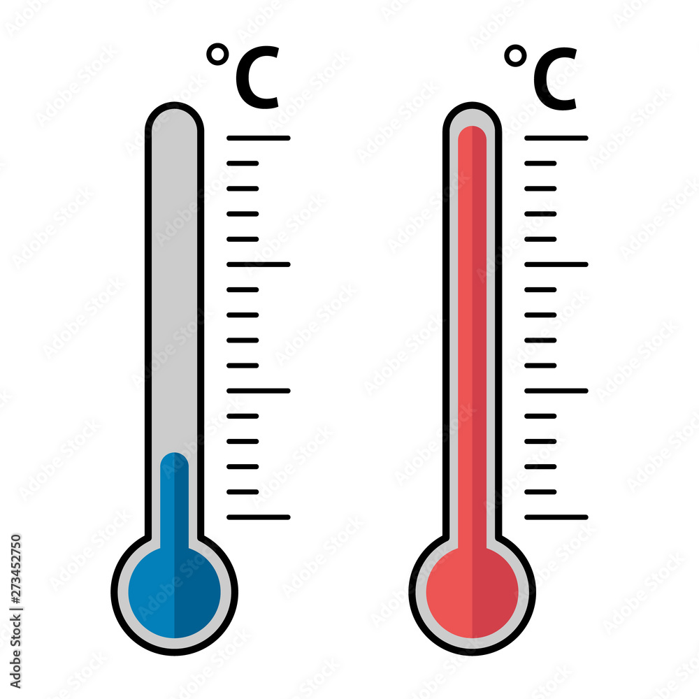 Thermometer icon. Goal flat vector illustration on isolated background Thermometer icon. Goal flat vector illustration on isolated background