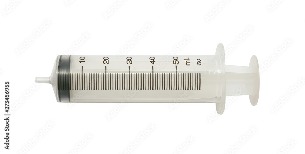 Syringe closeup isolated on white background Syringe closeup isolated on white background