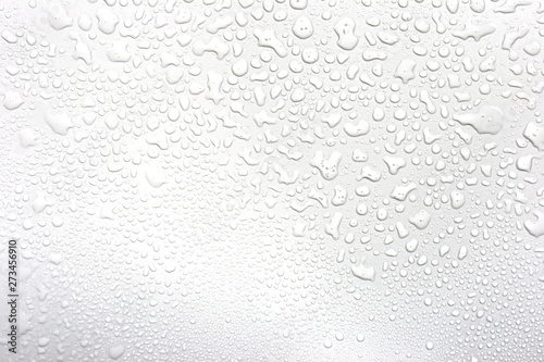 Plakat Krople deszczu na białym tle