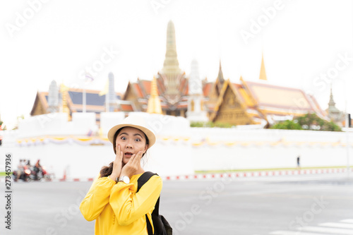 Happy woman traveling in Thailand © chajamp