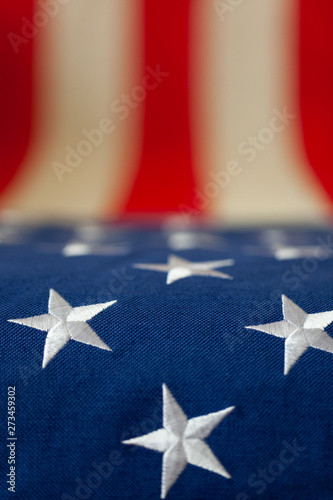 USA rustic flag - close up studio shot