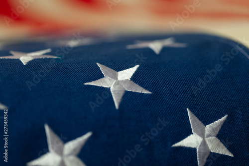 Obraz na płótnie USA flag - close up studio shot w salonie