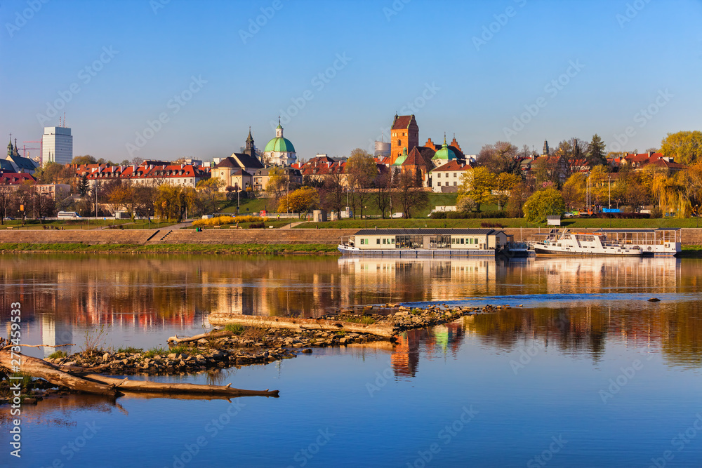 Warsaw River View With New Town Skyline