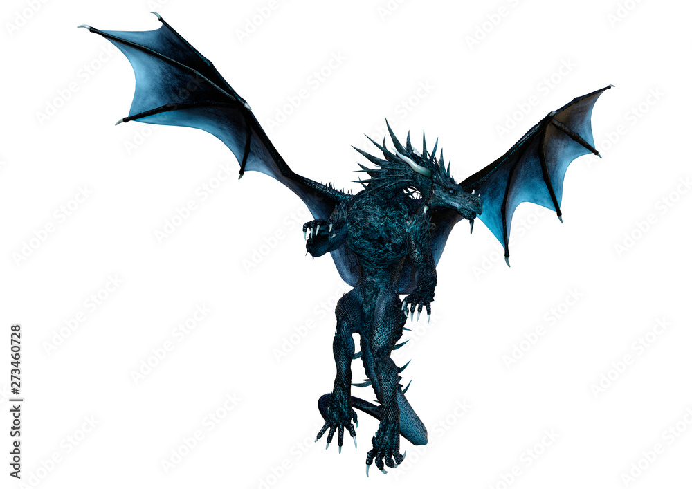 3D Rendering Fairy Tale Dragon on White 3D Rendering Fairy Tale Dragon on White