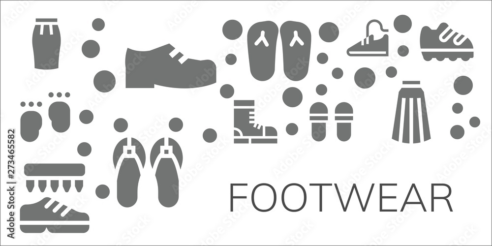 footwear icon set footwear icon set