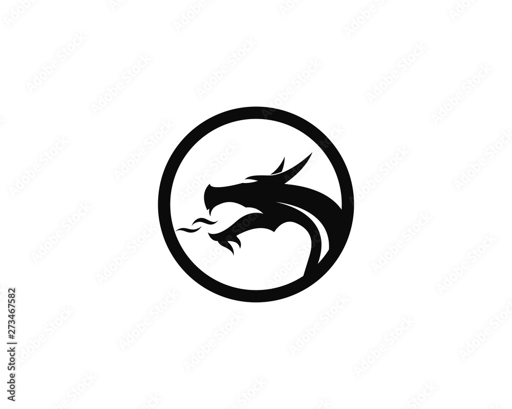 Dragon logo vector template icon vector ilustration