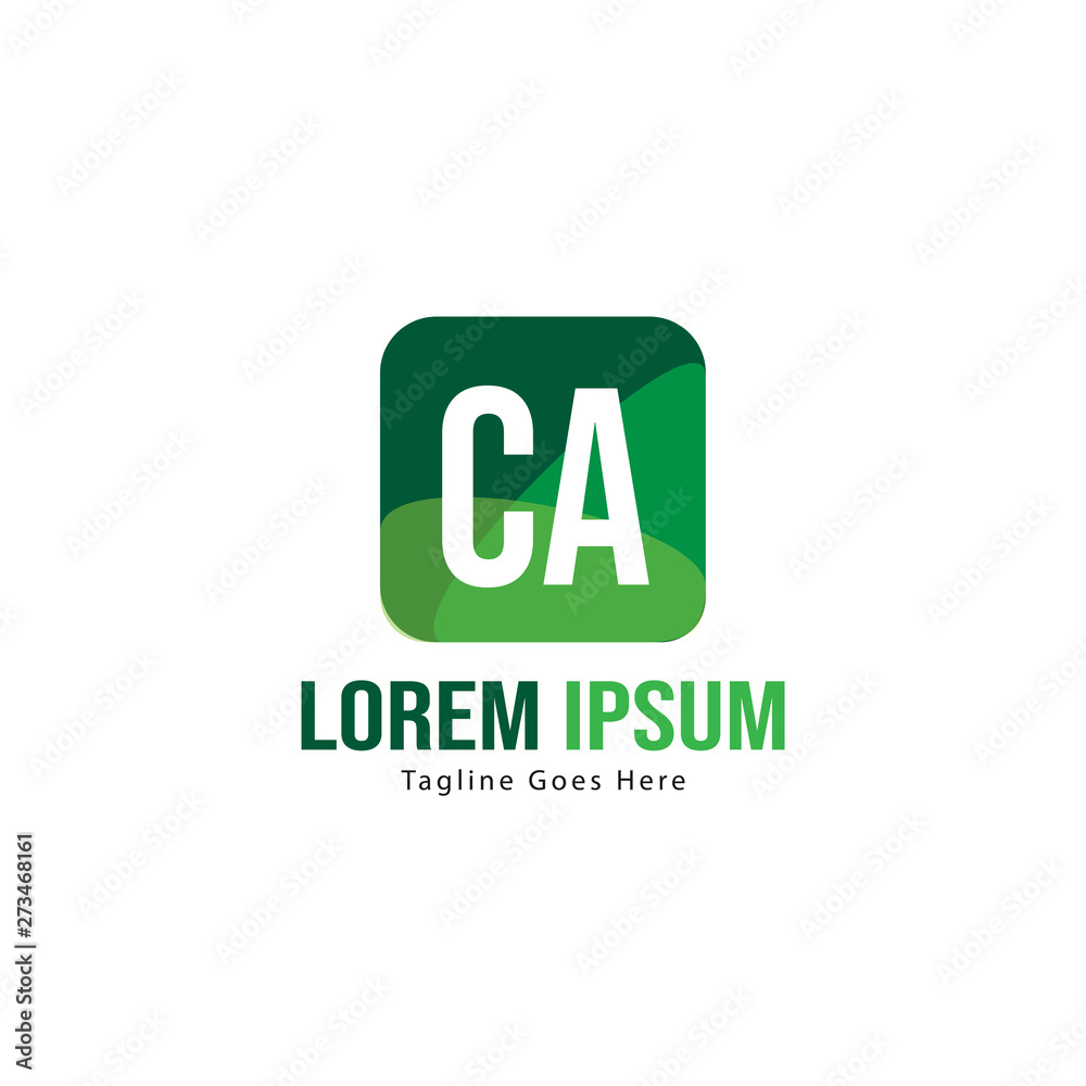 Initial CA logo template with modern frame. Minimalist CA letter logo vector illustration Initial CA logo template with modern frame. Minimalist CA letter logo vector illustration