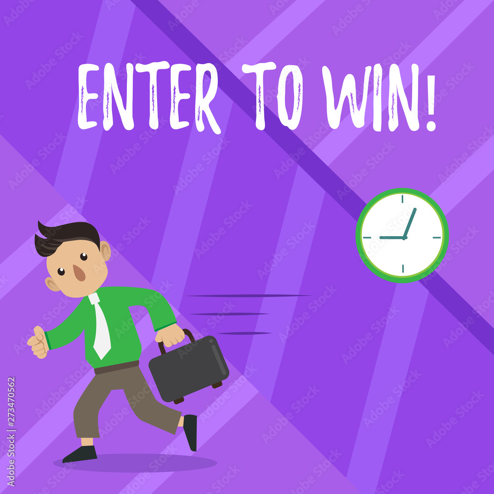 Text sign showing Enter To Win. Business photo showcasing Award Reward Prize given for visiting a website Chance Giveaway Text sign showing Enter To Win. Business photo showcasing Award Reward Prize given for visiting a website Chance Giveaway