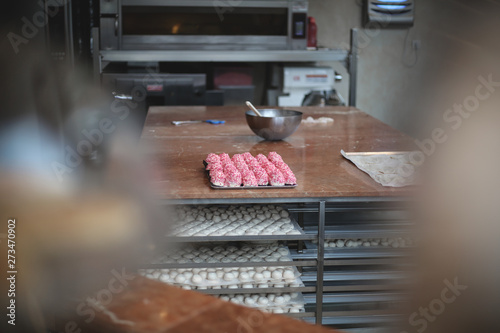 Small tartlets in the bakery