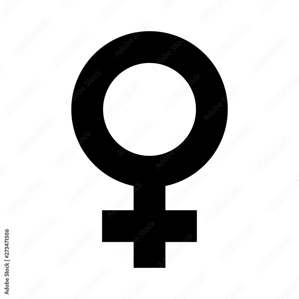 Female Symbol in Simple Outline Black Color Design. Female Sexual Orientation Vector Gender Sign Female Symbol in Simple Outline Black Color Design. Female Sexual Orientation Vector Gender Sign