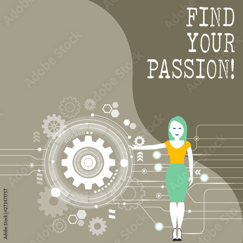 Conceptual hand writing showing Find Your Passion. Concept meaning encourage showing find their dream