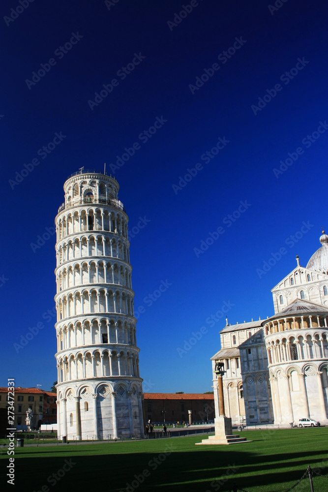 Leaning Tower in the city of Pisa, Italy