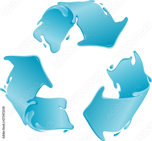 Recycle Water Shape Vector