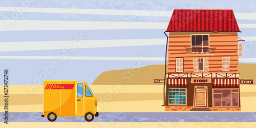 Delivery Van. Delivery Concept Vector illustration