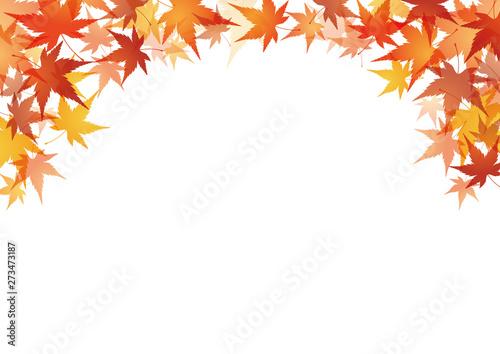 紅葉　赤　秋　フレーム