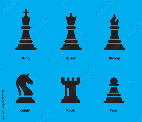 Chess Piece Set Vector Clipart / King, Queen, Bishop, Rooke, Knight,  Castle, Pawn Drawing Illustrations / Game / PNG, JPG, SVG, Eps 