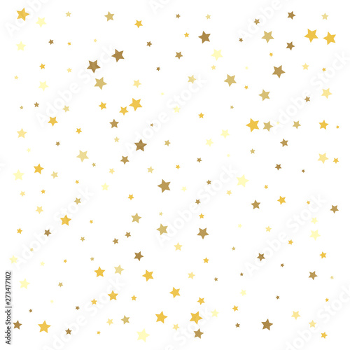 Gold stars. Confetti celebration