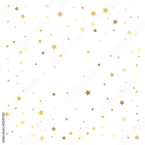 Gold stars. Confetti celebration