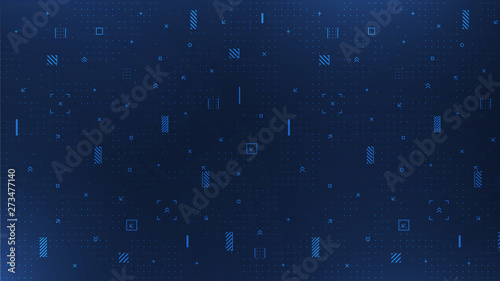 Digital technology background. Vector abstract data visualization. Gui, UI, Futuristic design.