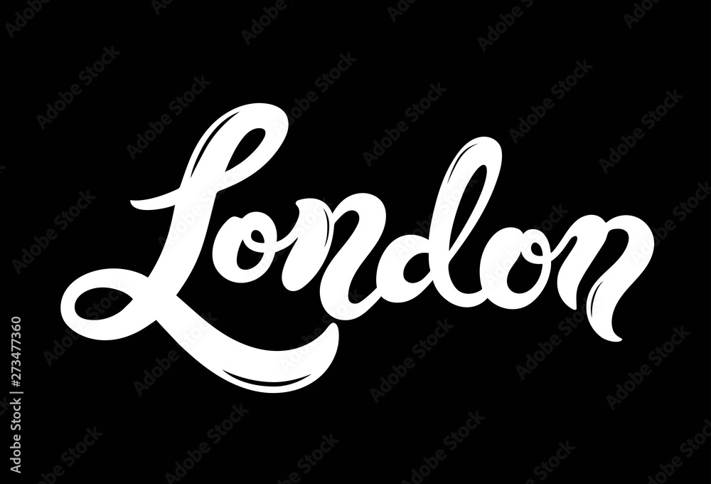 London. Hand drawn lettering. Vector illustration. Typography poster, banner. Capital of Great Britain. Europe. British flag London. Hand drawn lettering. Vector illustration. Typography poster, banner. Capital of Great Britain. Europe. British flag