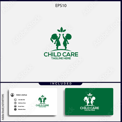 design logo child care simple concept