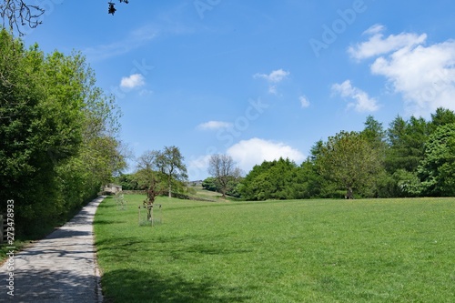 Picturesque view along the pathway to Stannage Edge, Derbyshire  photo
