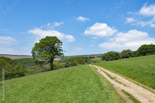Route along the path to Stannage Edge, Hathersage, Derbyshire