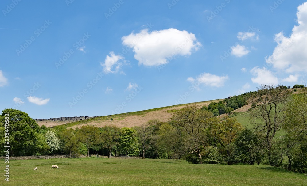View of the top of Stannage Edge, Hathersage, Derbyhsire