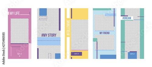 Set of Profile Life Templates for Social Media Stories