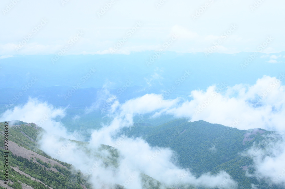 clouds over the mountains