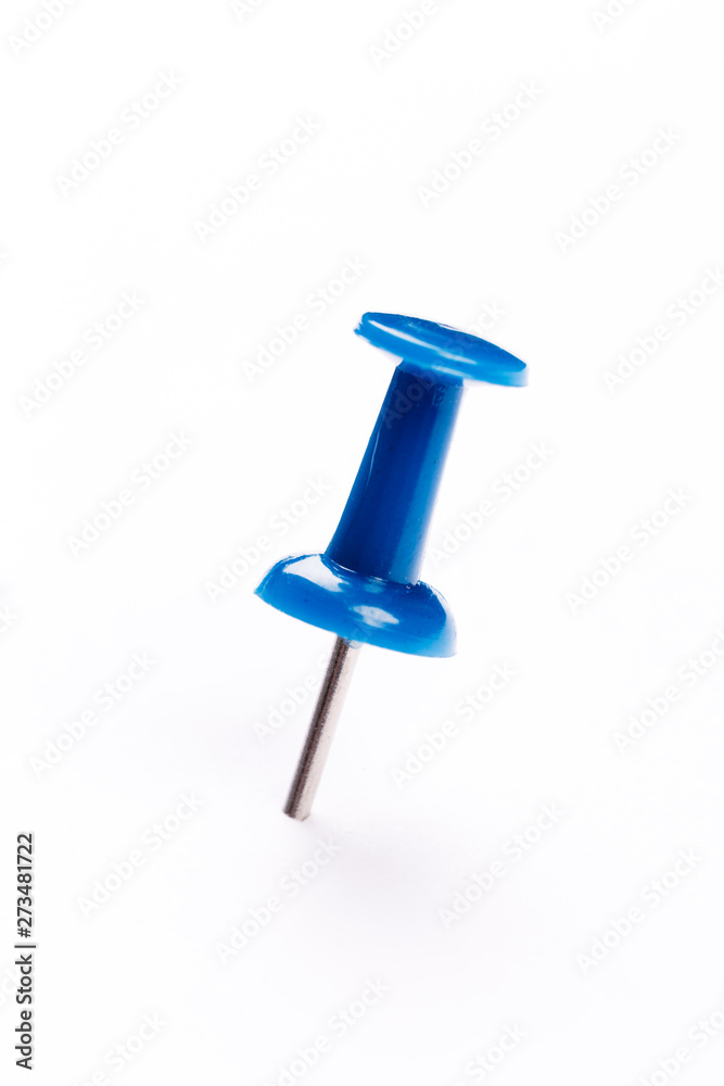 pushpin close up on an isolated background